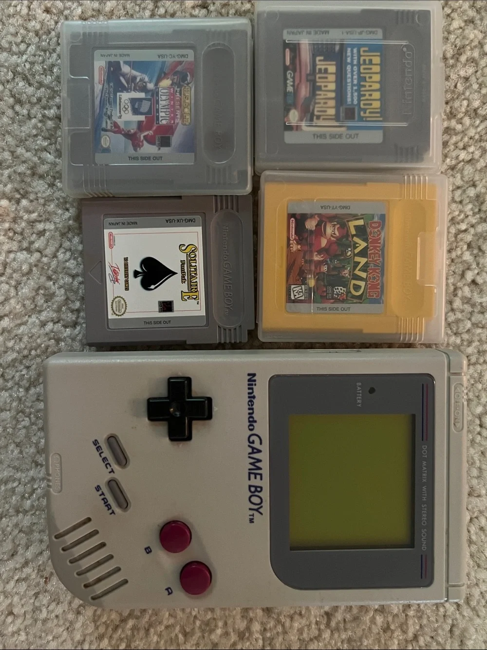 Vintage Nintendo  Game Boy w/ 4 Games Tested works